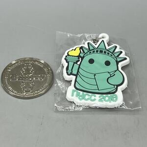 Bimtoy Tiny Ghost Statue of Liberty Keychain With Coin 2019 New York Comic Con